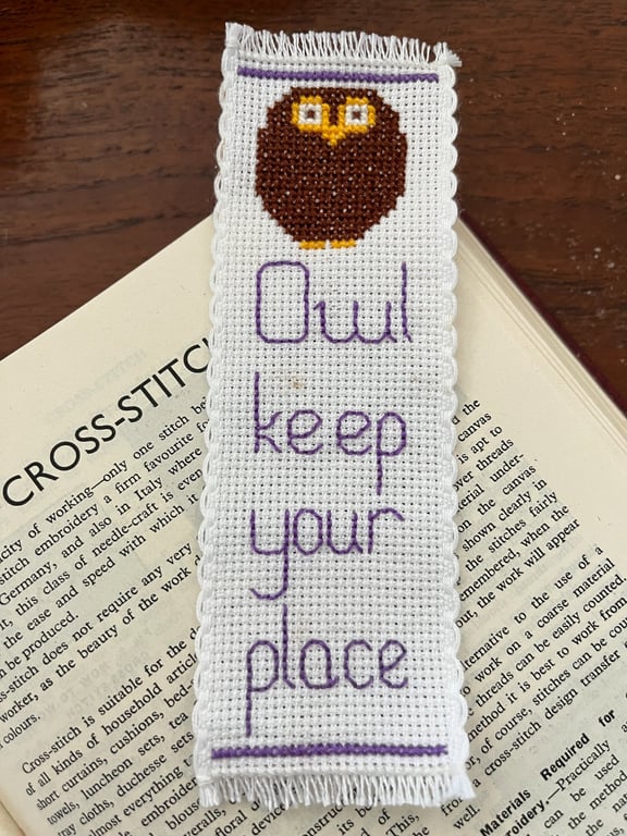 Owl Bookmark Counted Cross Stitch Kit