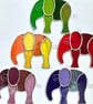 Stained Glass Elephant Suncatchers - Handmade Hanging Decoration - Orange   - Image 6