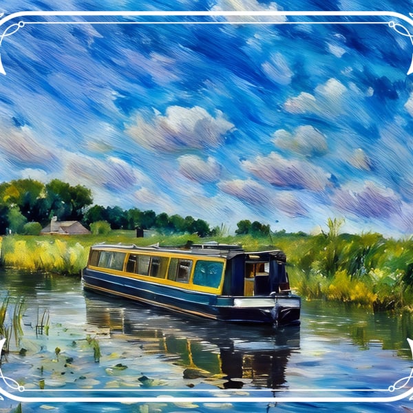 Summer Day on The Fens A5 Greeting Card Norfolk 