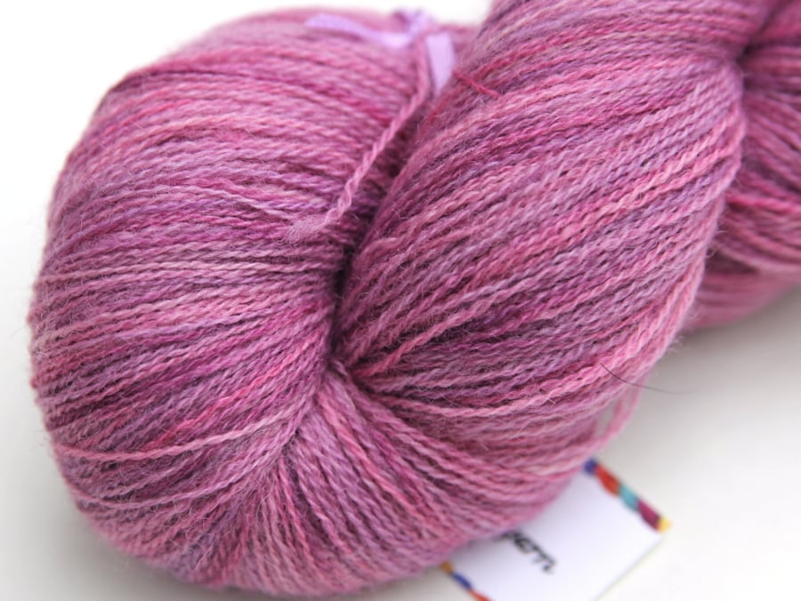 SALE: Bubblegum - Bluefaced Leicester laceweight yarn