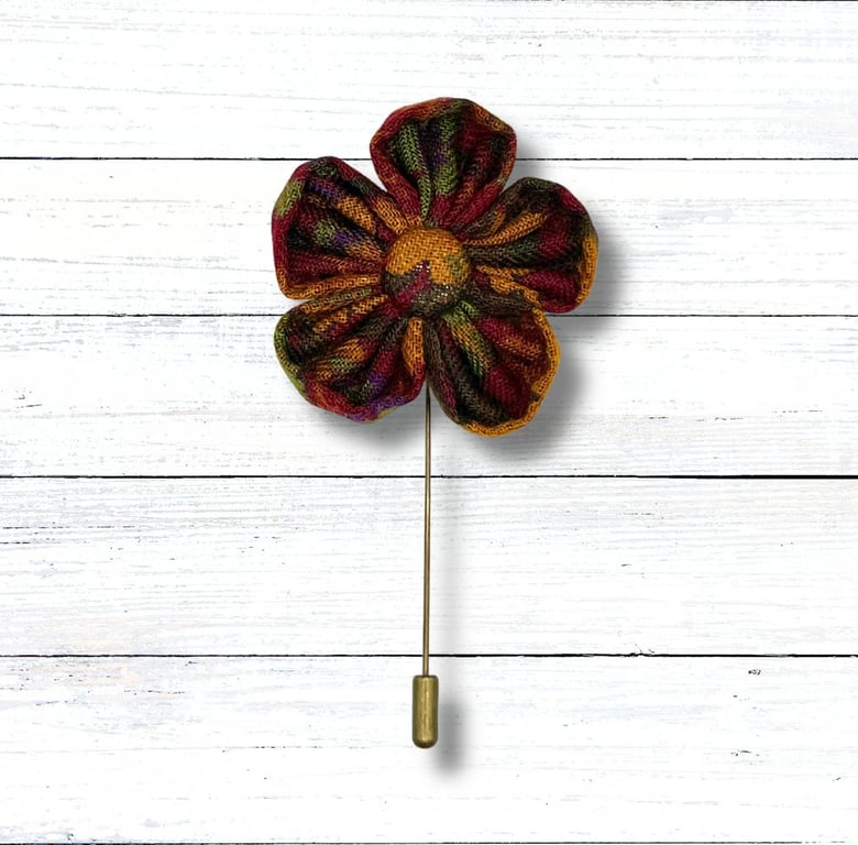 Flower Lapel Pin, Red Lapel Flower, Perfectly Imperfect, Wedding Buttonhole