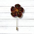 Flower Lapel Pin, Red Lapel Flower, Perfectly Imperfect, Wedding Buttonhole
