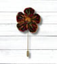 Flower Lapel Pin, Red Lapel Flower, Perfectly Imperfect, Wedding Buttonhole
