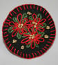 Poinsettia - Embroidered felt brooch - Image 1