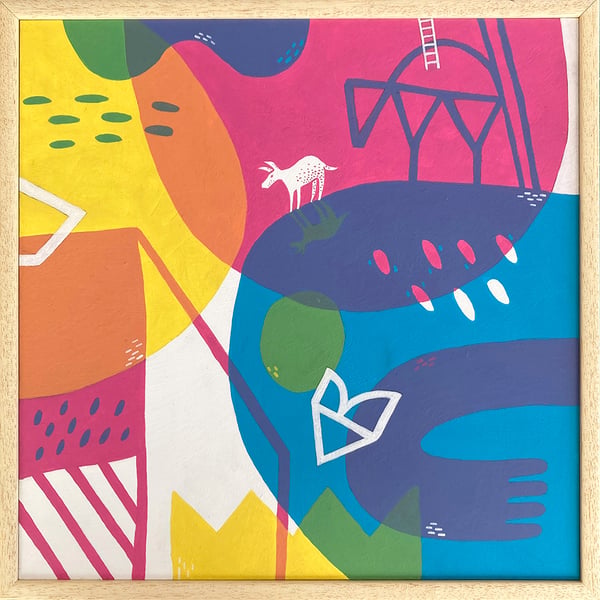 Donkey Painting No.2 30cm by 30cm