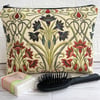 Toiletry bag, wash bag in Tiffany Jewel Art Deco style fabric