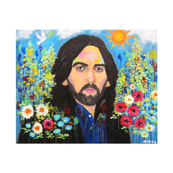 GEORGE HARRISON - HERE COMES THE SUN - ART PRINT WITH MOUNT