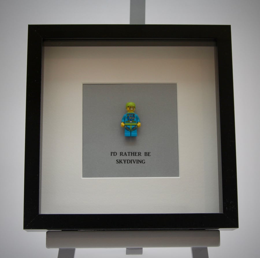 I'd Rather be Skydiving mini Figure frame