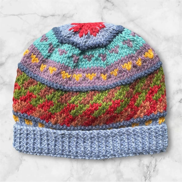 Hand knitted hat (code 2) 