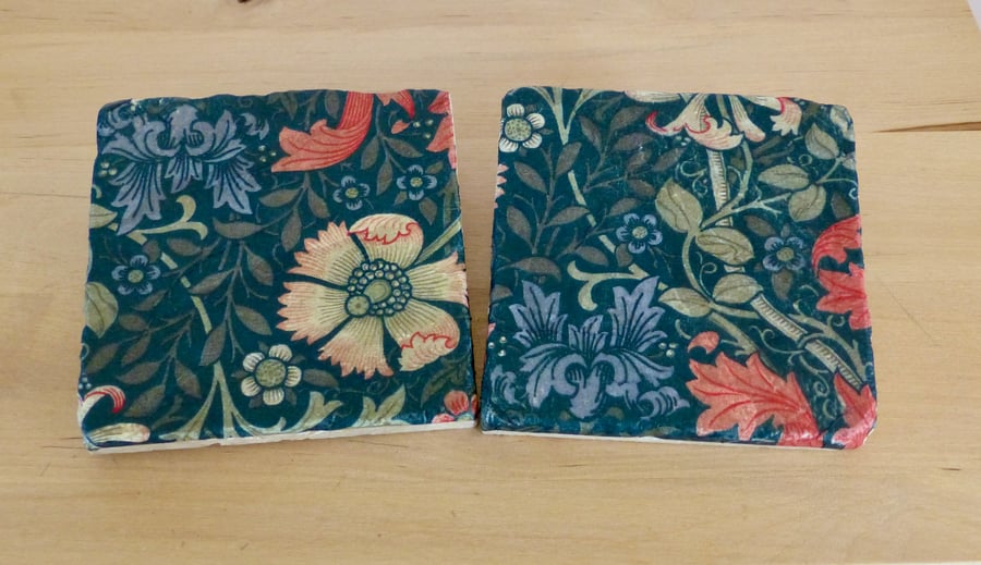 Marble 'William Morris' Coasters