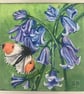 'Orange Tip Butterfly & Bluebells', Original Acrylic Painting, Shelf Sitter  - Image 3