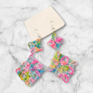 Granny Square Dangle Earring