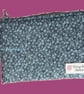 Pouch Mid Grey with small Flower Print