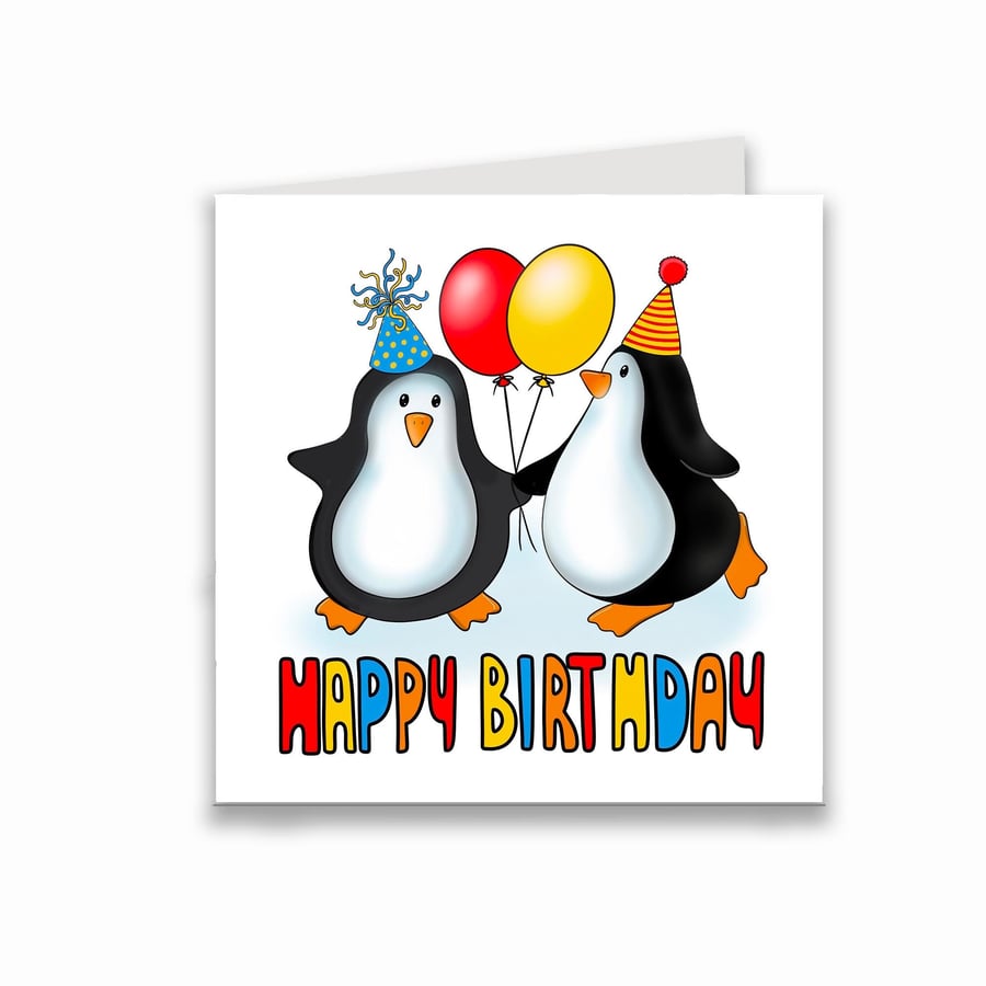 Penguin Children's Birthday Card