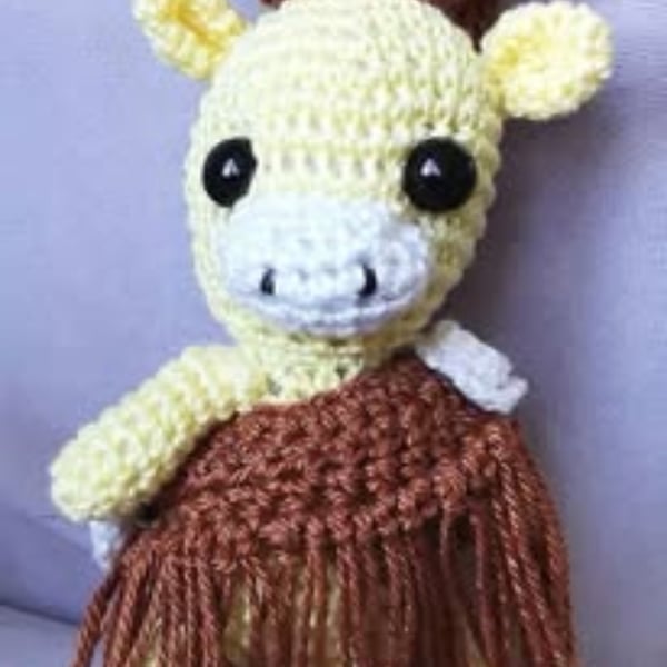Crochet Giraffe Bagcharm Keyring 