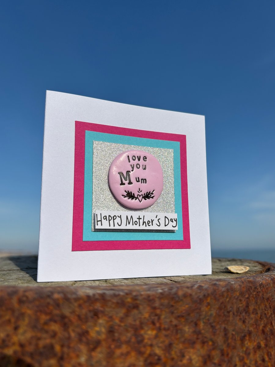 Love you Mum Mother’s Day Pocket Pebble Card