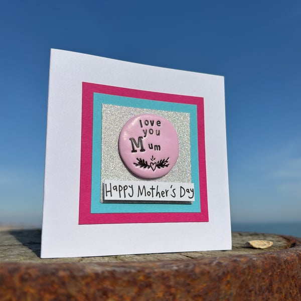 Love you Mum Mother’s Day Pocket Pebble Card