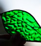 Green leaf stained glass suncatcher - Image 1