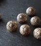 18mm 28L almost 3 4" Antique Gold Buttons German 1980's