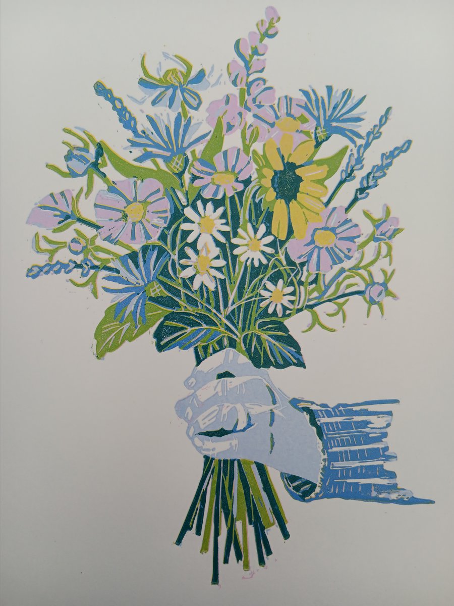 The Gift - linoprint