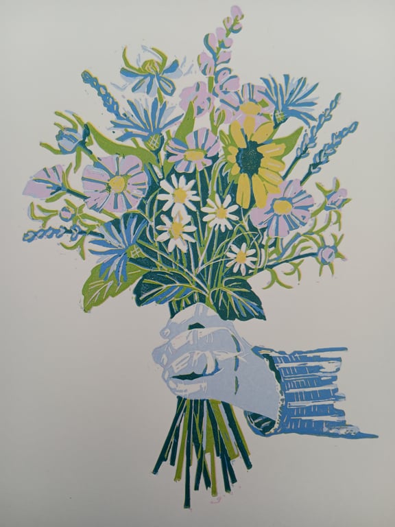 The Gift - linoprint