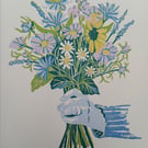 The Gift - linoprint