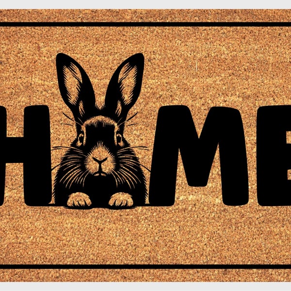Rabbit Door Mat No.1 - Rabbit Welcome Mat - 3 Sizes