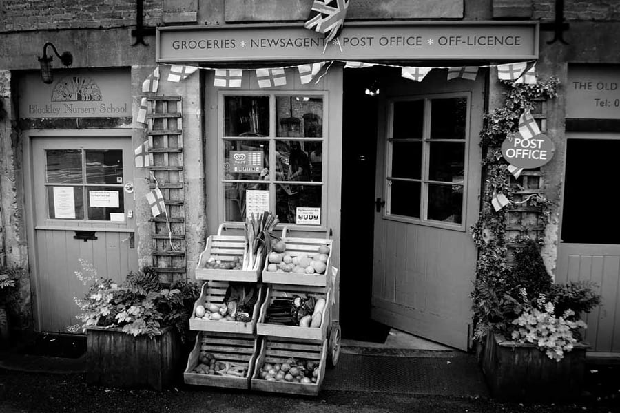 Blockley Village Shop Cotswolds UK Photograph Print