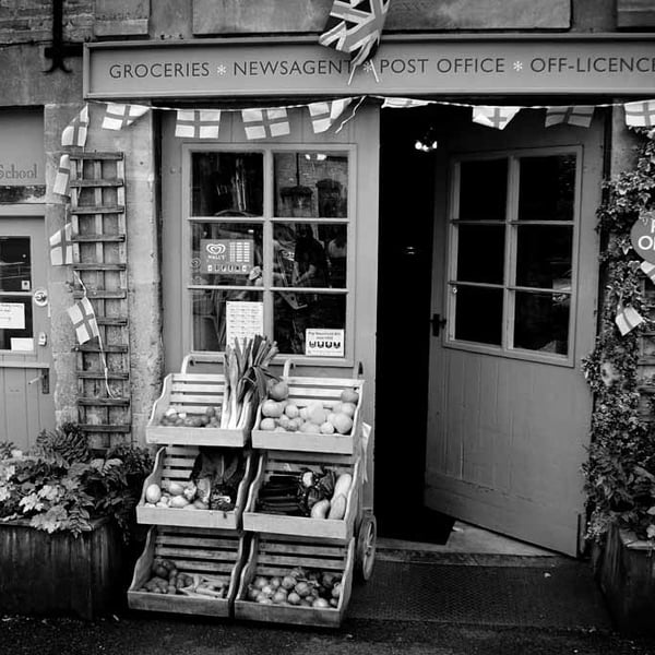 Blockley Village Shop Cotswolds UK Photograph Print