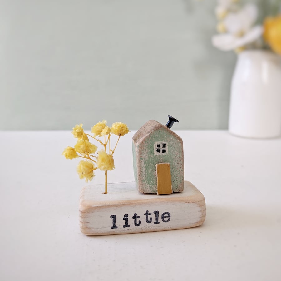 Little Wooden Handmade House and Base in a Bag - little 