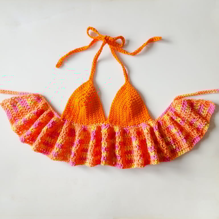 CROCHET PATTERN PDF Burnt Orange Bra Top