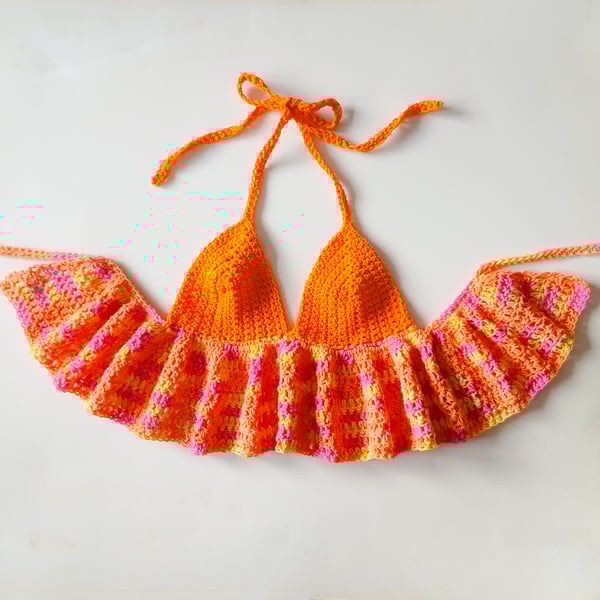 CROCHET PATTERN PDF Burnt Orange Bra Top