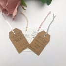 Personalised Save The Date Tags - White or Kraft - With Ribbon