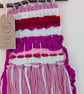 Hand Woven Pink Bohemian Wall Hanging - Image 5