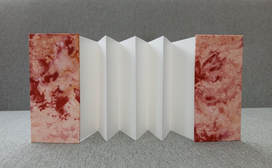 Ice Dyed Silk Covered Accordion Book