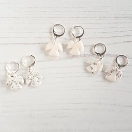 White Christmas Angel earrings CHOOSE YOUR STYLE