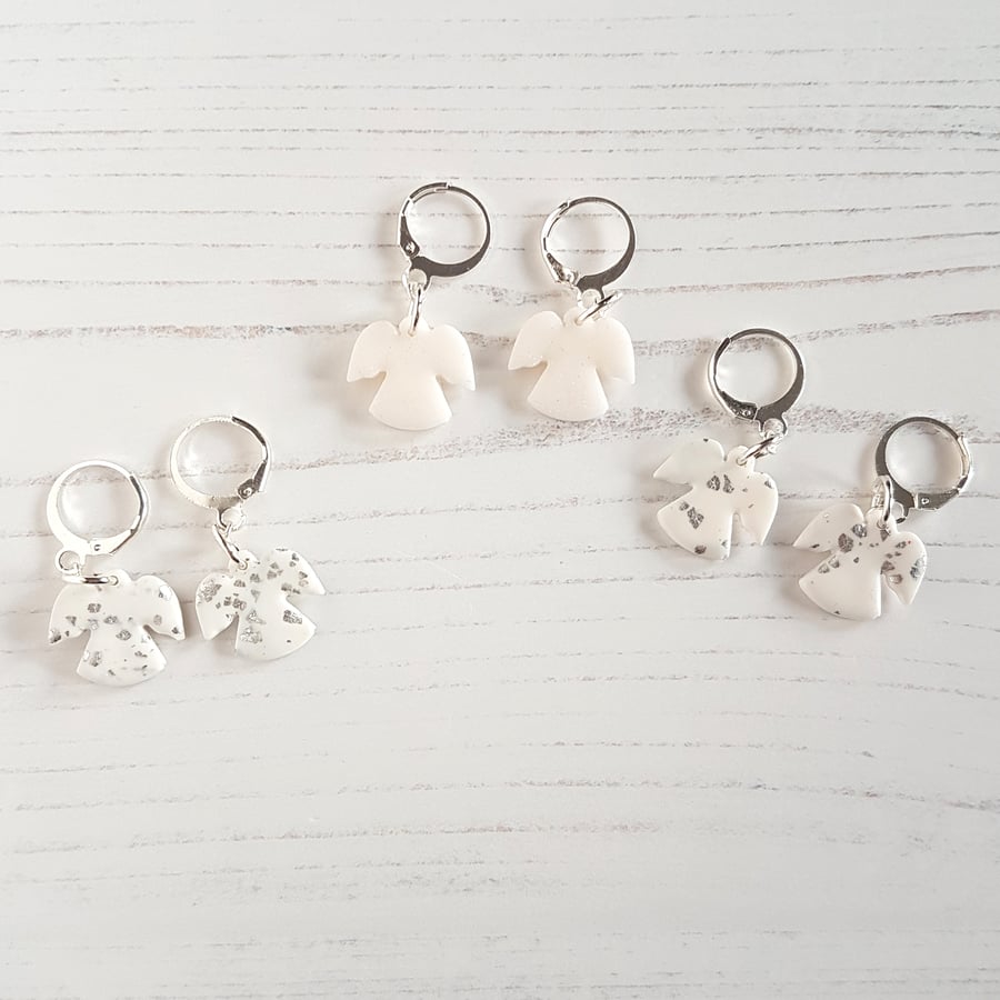White Christmas Angel earrings CHOOSE YOUR STYLE