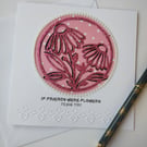 If friends were flowers I'd pick you - pink glittering daisies card 
