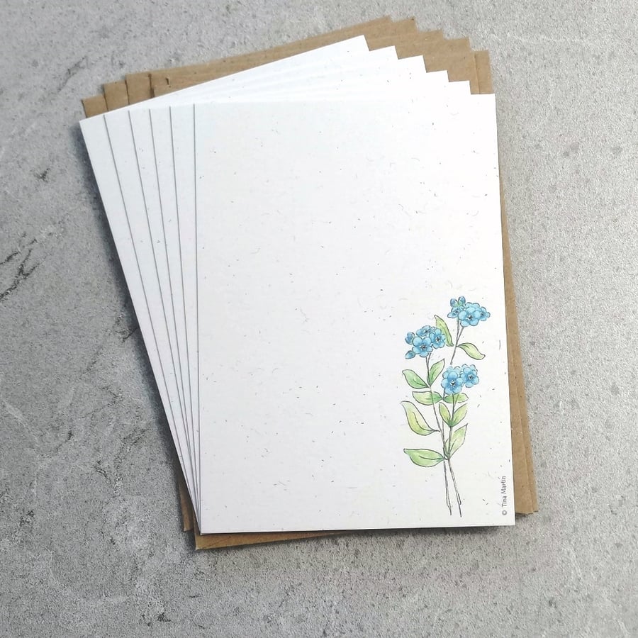 Postcards (pack of 6) Forget-Me-Not Eco Friendly 