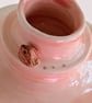 Handmade Pink Candle Holder with Tiny Robin Bird , Pottery for Christmas - Image 3