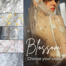 Blossom - Floral Wedding Veil - Choose Your Colours 