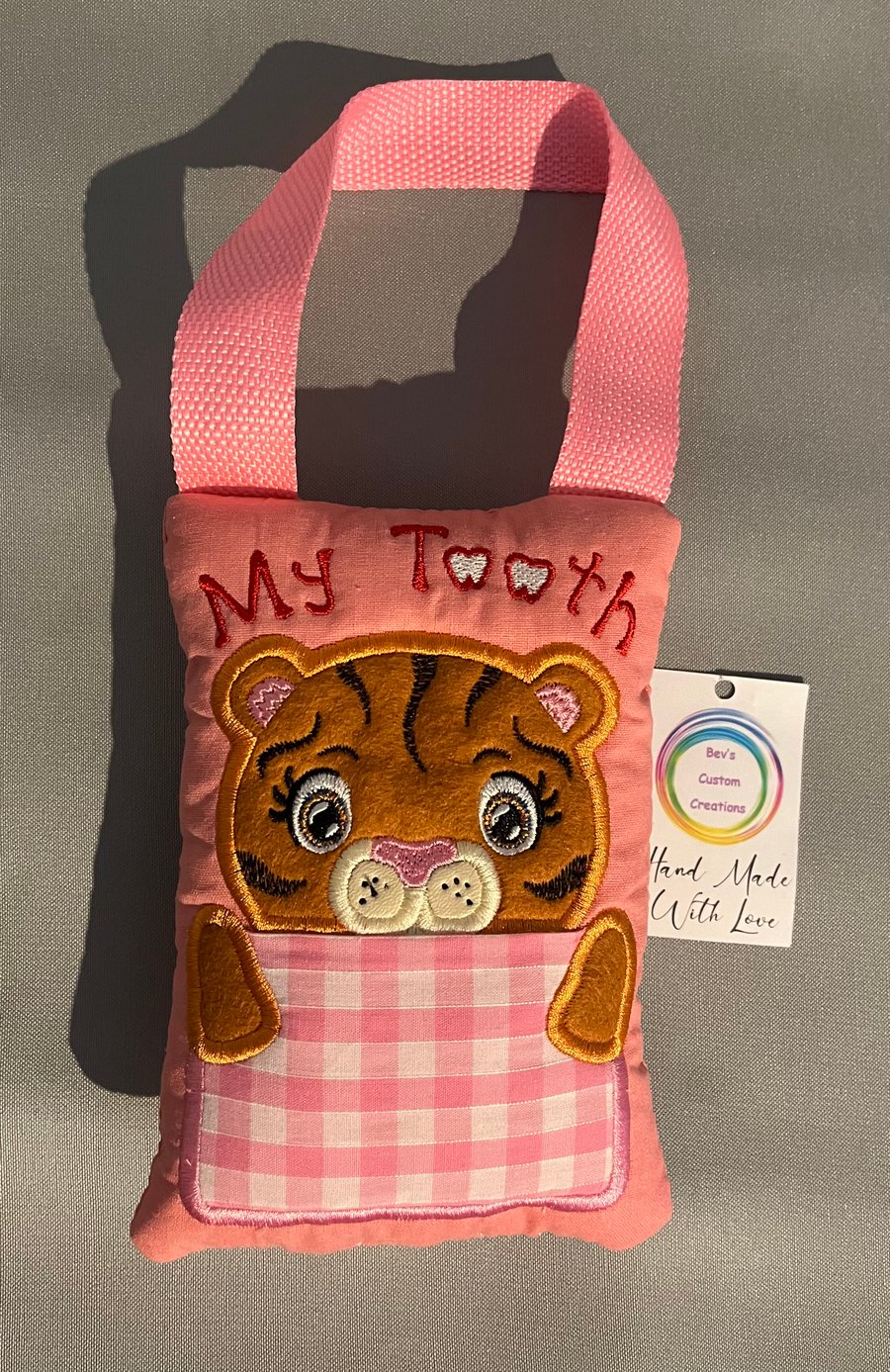  Tooth fairy Pillow, Embroidered Tiger