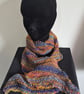 30..Hand Knitted Long Scarf. Multicoloured with Sparkle.  - Image 2