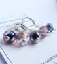 Lampwork Stitch Markers - Transparent Pinks and Purples OOAK - Image 3