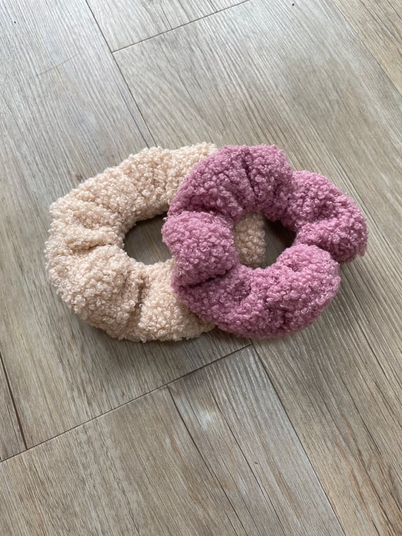 Large Teddy fabric scrunchie 