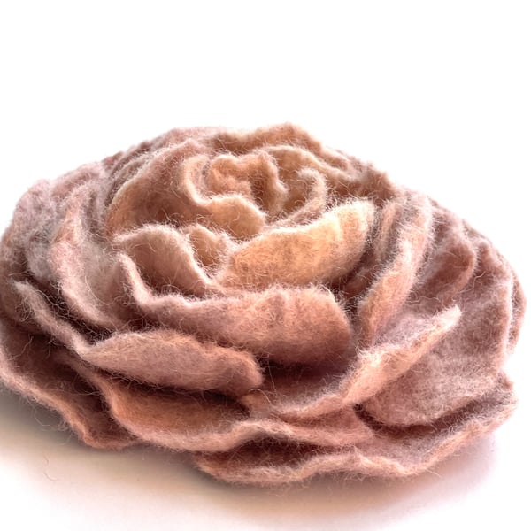 Large Flower Brooch Felt Floral Jewelry Handmade Item Unusual Jewellery Shawl Pi
