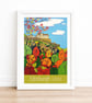Edinburgh Castle travel poster print by Susie West - Image 2