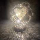 Rustic Twine Heart Lamp Handmade LED Light Farmhouse Decor Gift for Mum 