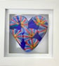 Abstract fused glass heart picture - Image 1