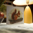 'Red Squirrel' Christmas or greeting card